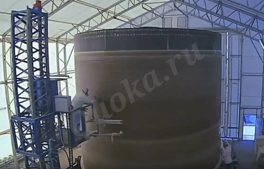 Установка вертикальной намотки стеклопластика с ЧПУ