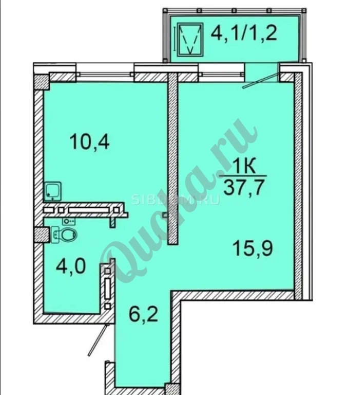 1-к. квартира, 37, 3 м², 15/24 эт.